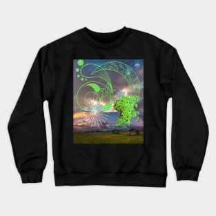 JUST A LITTLE MOON STAR FERRIS WHEEL DREAMING DOODLE ON Crewneck Sweatshirt